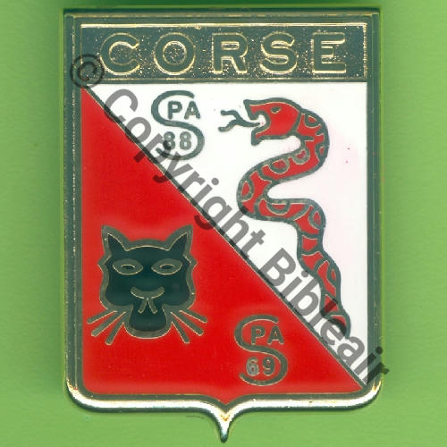 CORSE A1066 2008+ EC.3.11 CORSE DJIBOUTI  AB Griffes et butees Dos irreg scintillant Gd modele 38x30mm Src.Y.GENTY 33Eur(x2) 